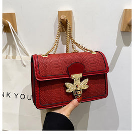 Chain Shoulder Trendy Retro Messenger Bag - Hanabi