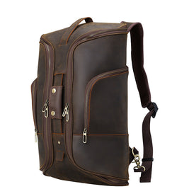 Men's Fashion Top Layer Leather Backpackage - Hanabi