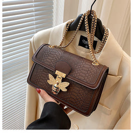 Chain Shoulder Trendy Retro Messenger Bag - Hanabi
