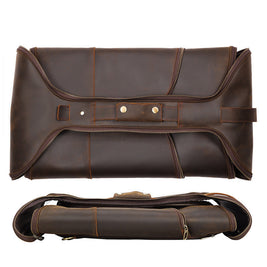 Men's Fashion Top Layer Leather Backpackage - Hanabi