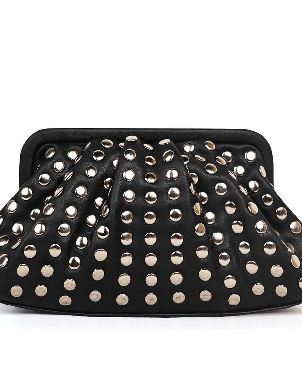 Punk Shell Retro Easy Matching Female Genuine Leather Clutch Bag - Hanabi