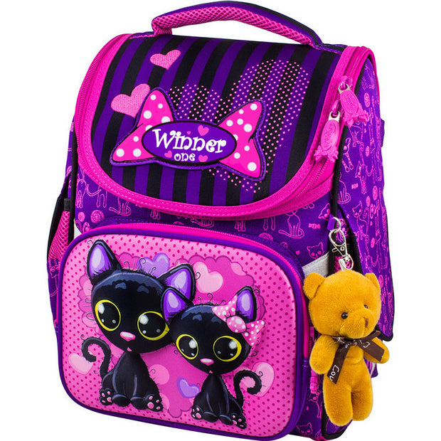 Pupils' shoulders lightening and spine protection children's schoolbags - Hanabi
