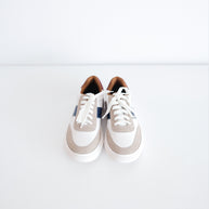 Akeno Weiß Kastanienbraun Marineblau - Herren Sneakers