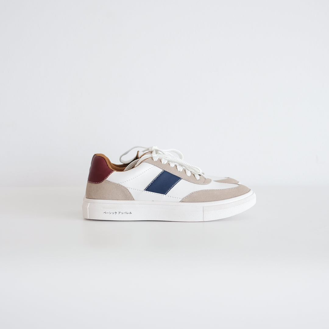 Akeno Weiß Kastanienbraun Marineblau - Herren Sneakers