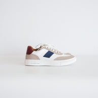 Akeno Weiß Kastanienbraun Marineblau - Herren Sneakers