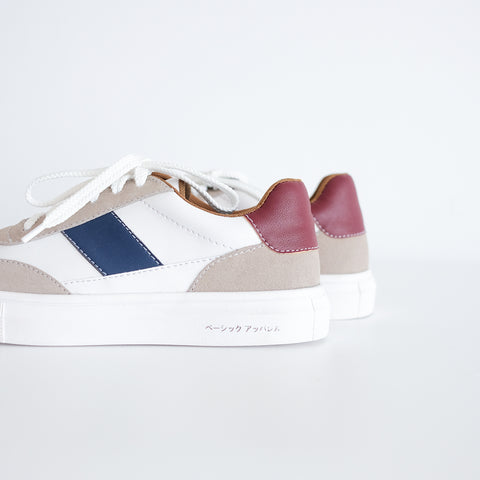 Akeno Weiß Kastanienbraun Marineblau - Herren Sneakers