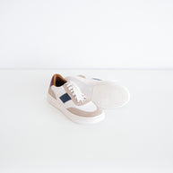Akeno Weiß Kastanienbraun Marineblau - Herren Sneakers