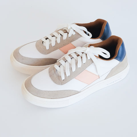 Akeno Weiß Navy Pink - Damen Sneakers