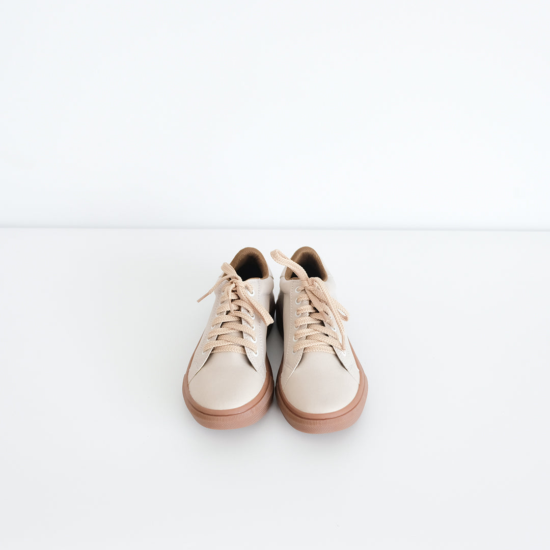 Haru Beige Mokka-Sohle - Damen Sneakers