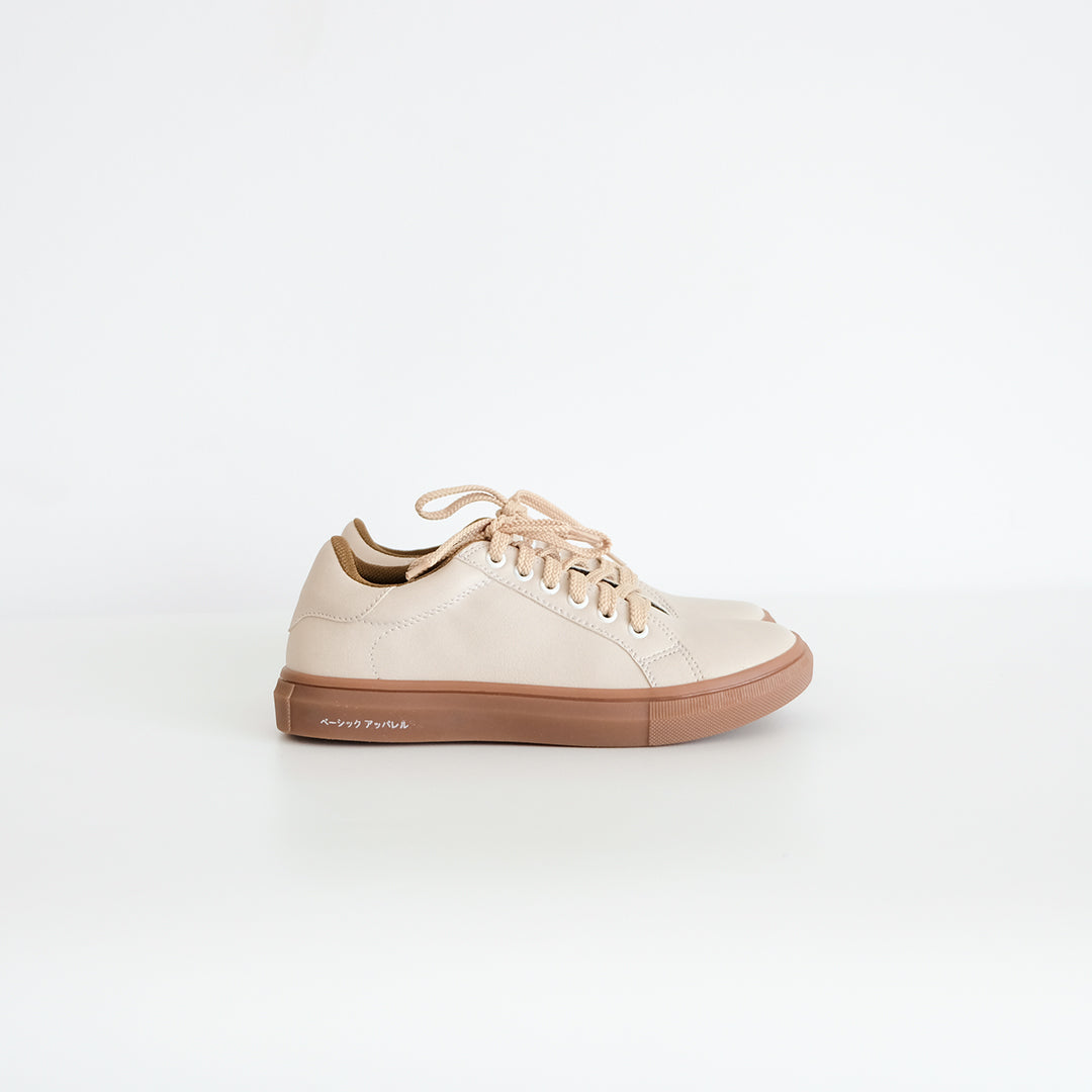 Haru Beige Mokka-Sohle - Damen Sneakers