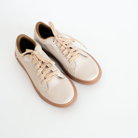Haru Beige Mokka-Sohle - Damen Sneakers