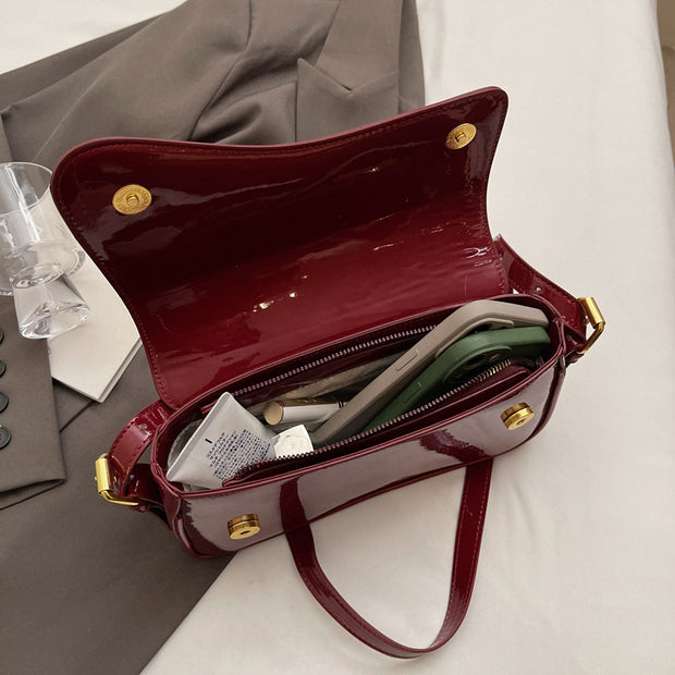 Fashion Women's Shiny Simple Shoulder Bag - Hanabi