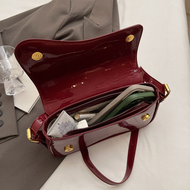 Fashion Women's Shiny Simple Shoulder Bag - Hanabi