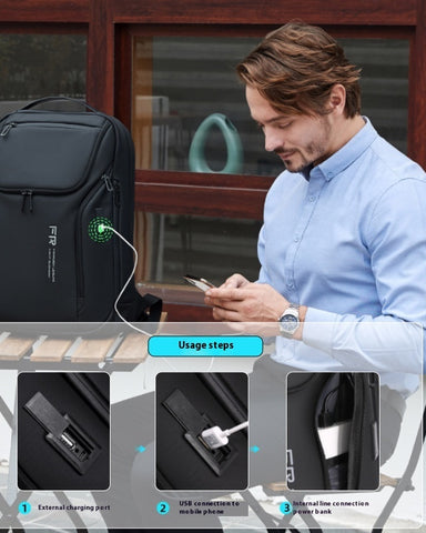 Men's Business Outdoor Travel Leisure Backpack - Hanabi